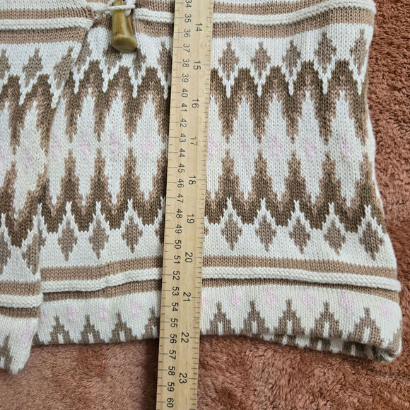 Chaps Womens Southwestern Knit Sweater Vest Size M Western Boho Aztec Fair Isle - Picture 10 of 10